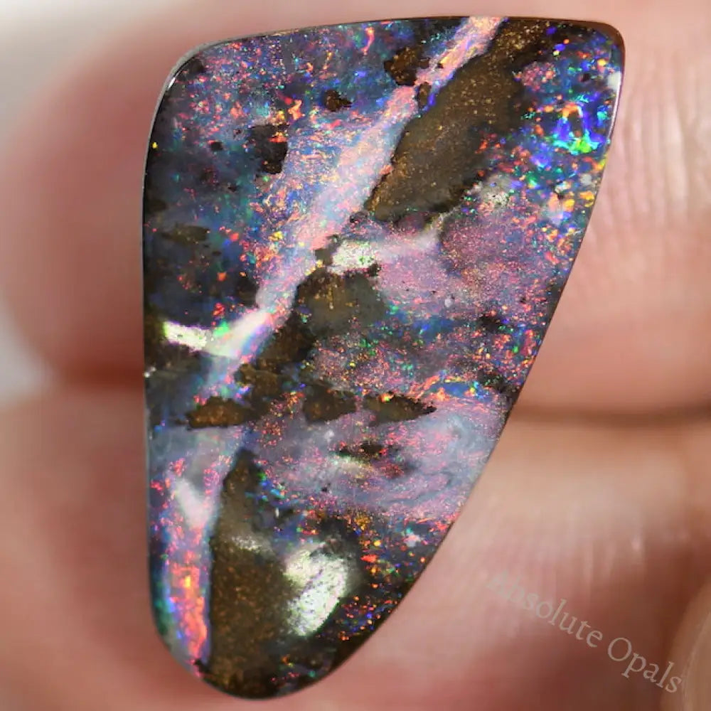 12.0 Cts Australian Boulder Opal Cut Loose Stone