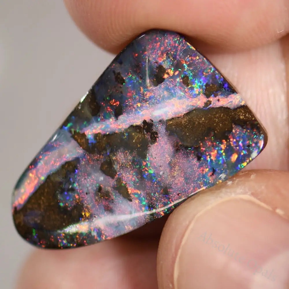 12.0 Cts Australian Boulder Opal Cut Loose Stone