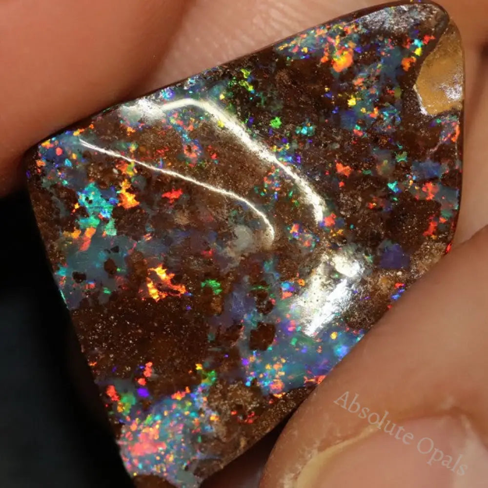 12.35 Cts Australian Red Boulder Opal Cut Loose Stone