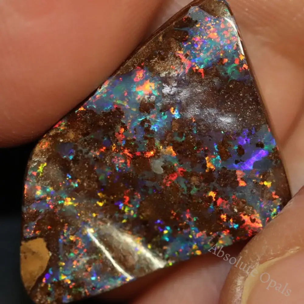 12.35 Cts Australian Red Boulder Opal Cut Loose Stone