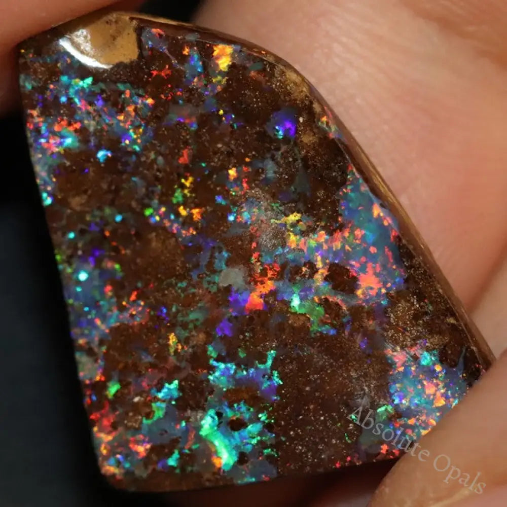 12.35 Cts Australian Red Boulder Opal Cut Loose Stone