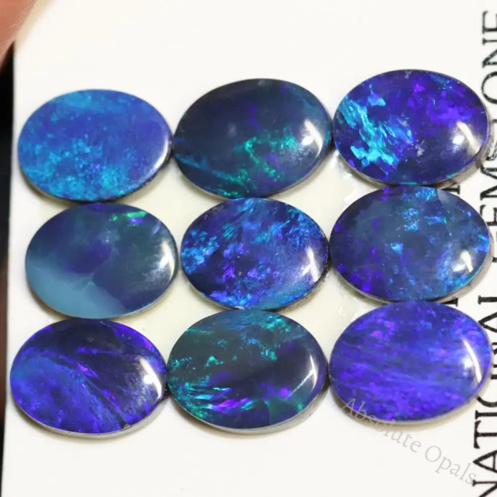 Australian Opal, Doublet Stone, Cabochon, Green Blue