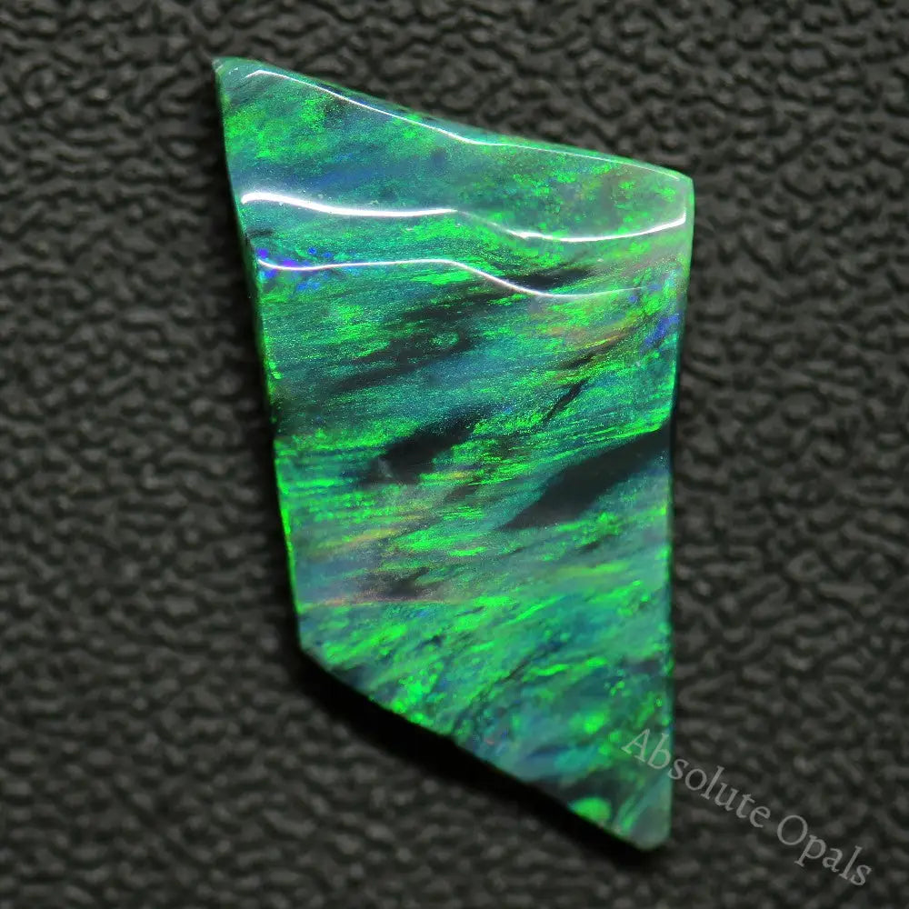 12.6 Cts Australian Solid Black Opal Carving Lightning Ridge Cmr