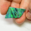 12.6 Cts Australian Solid Black Opal Carving Lightning Ridge Cmr