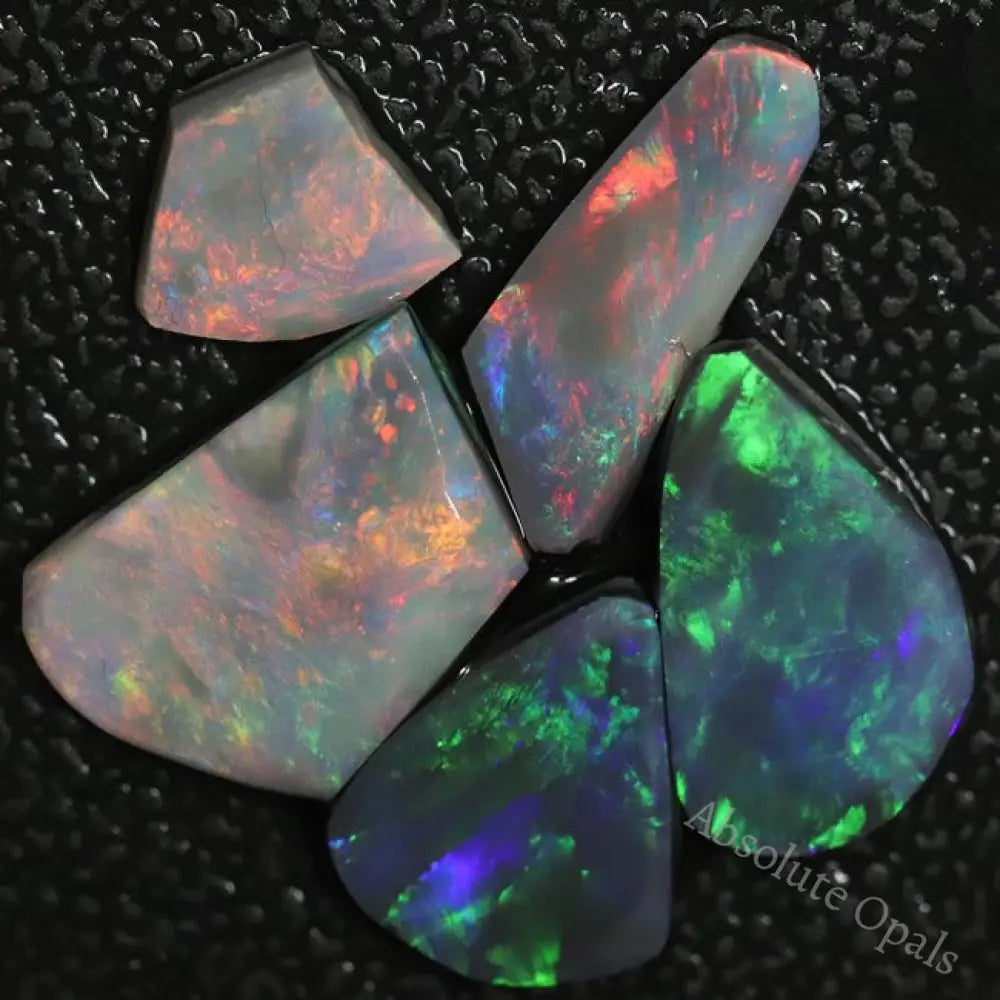 red black rough  opal  