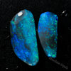 12.85 cts Rough Black Opal Rubs Parcel Lightning Ridge x 2 CMR