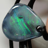 12.90 Cts Australian Opal Drilled Greek Leather Mounted Pendant Necklace Jewellery