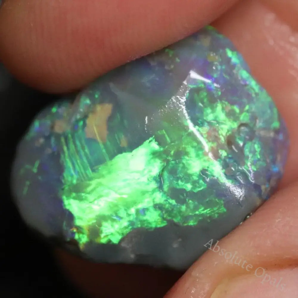 12.95 Cts Australian Semi-Black Opal Rough Lightning Ridge Gem