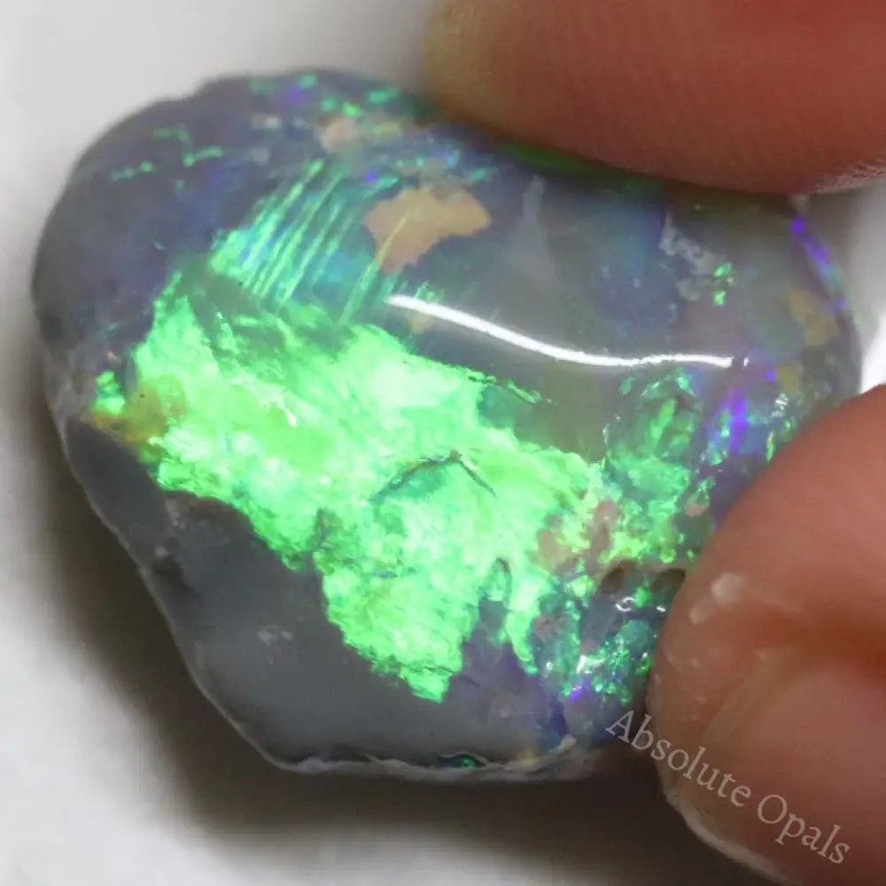 12.95 Cts Australian Semi-Black Opal Rough Lightning Ridge Gem