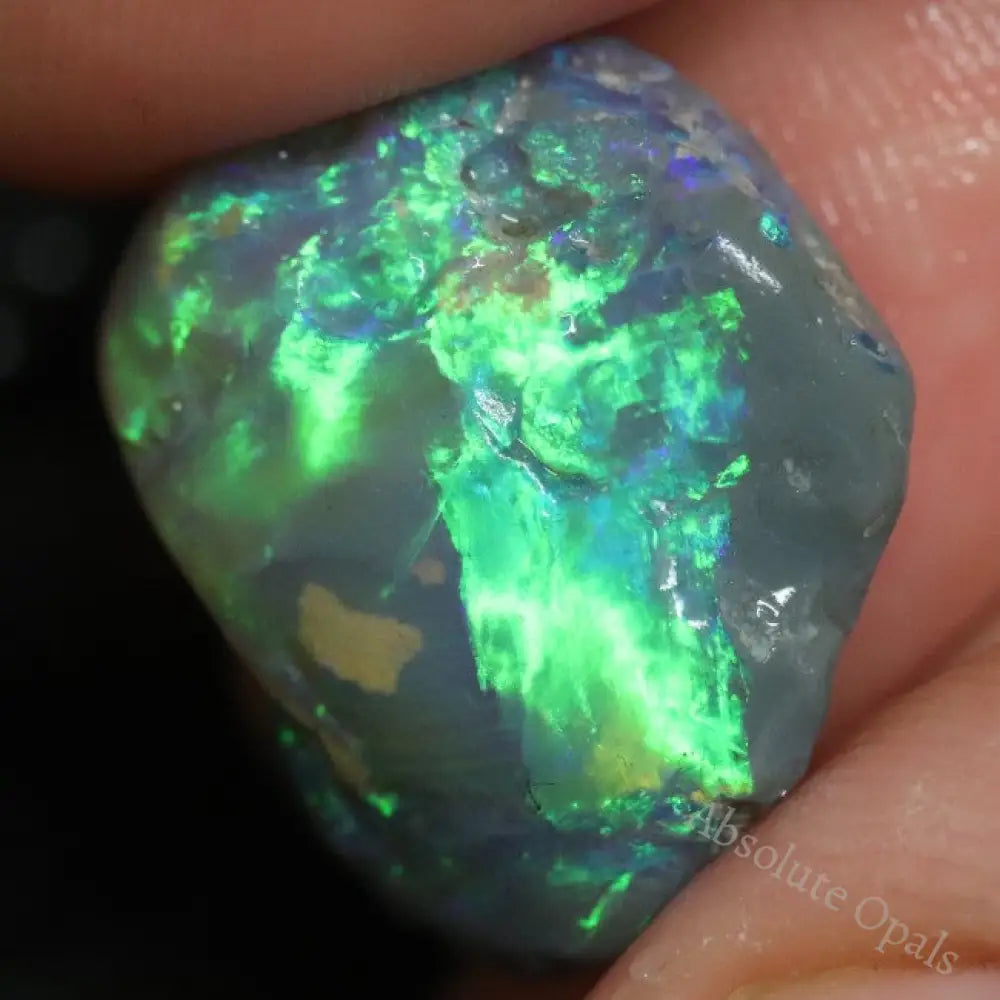 12.95 Cts Australian Semi-Black Opal Rough Lightning Ridge Gem