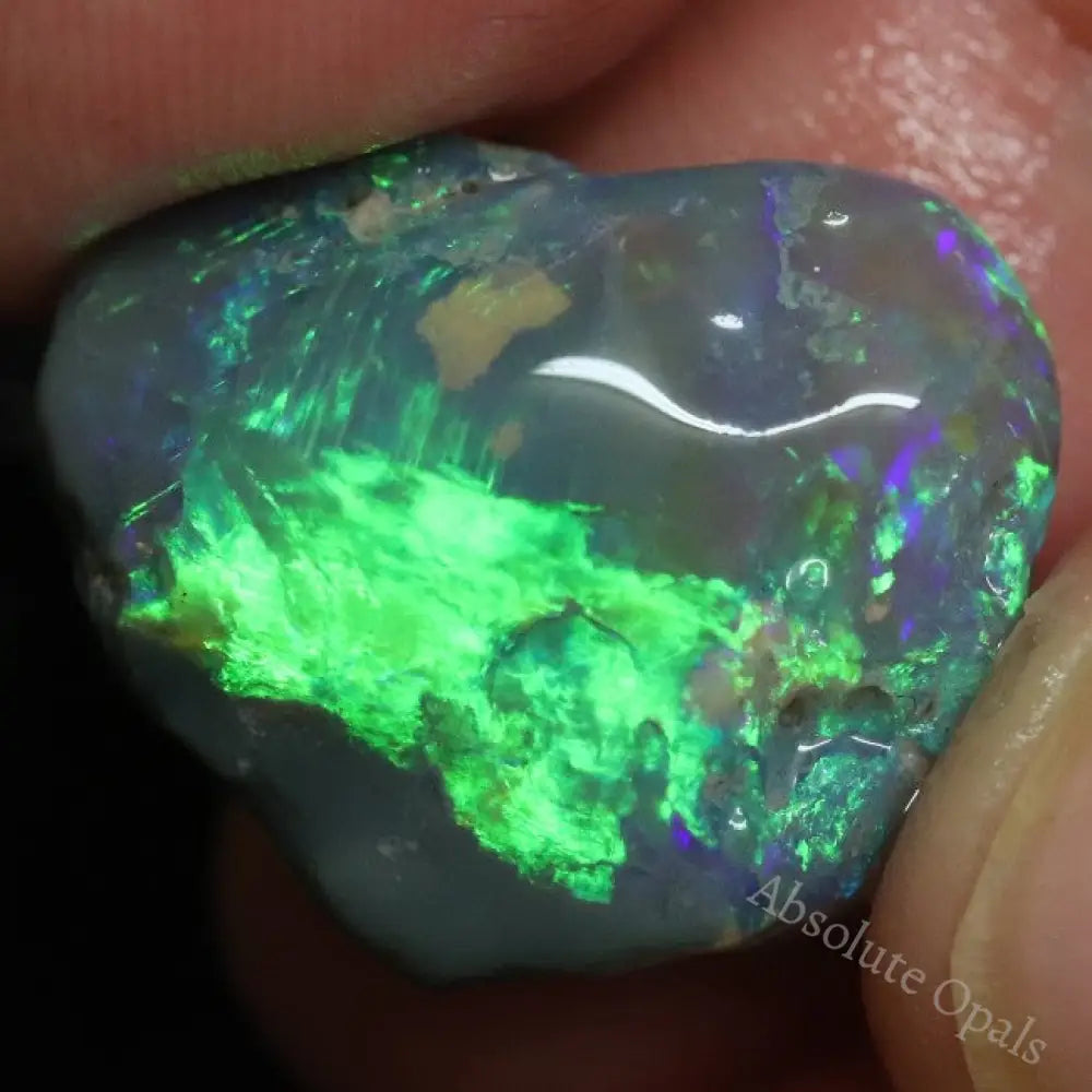 12.95 Cts Australian Semi-Black Opal Rough Lightning Ridge Gem