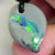 Australian Opal Drilled Greek Leather Mounted Pendant Necklace