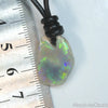 12 Cts Opal Drilled Lightning Ridge Leather Mounted Pendant Necklace Jewellery