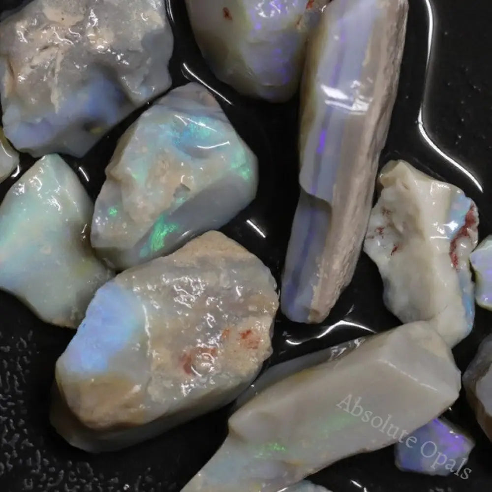 Australian Solid Semi Black Opal Rough, Lightning Ridge Parcel