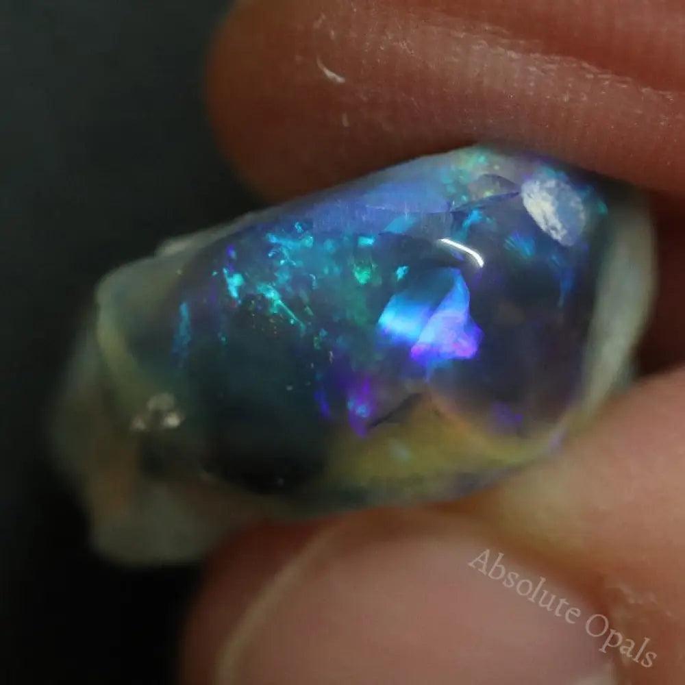 13.15 Cts Australian Semi Black Opal Rough Lightning Ridge Polished Specimen