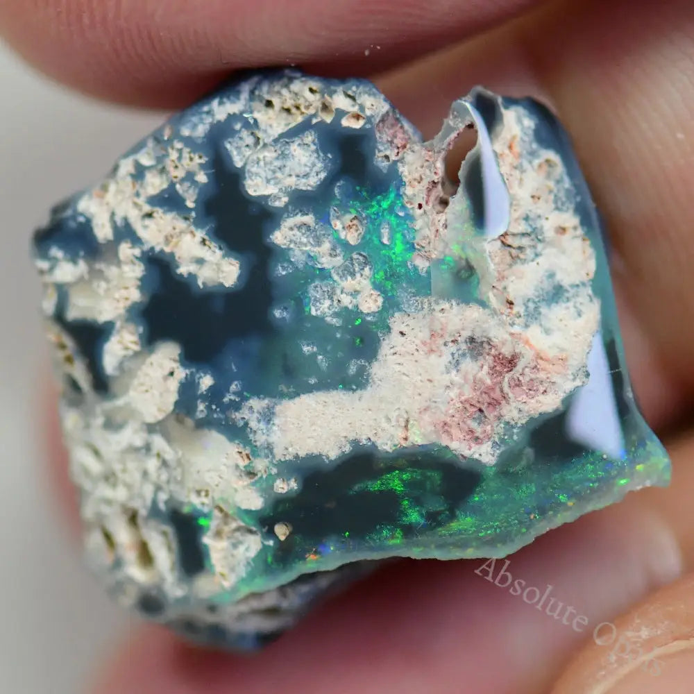 13.35 Cts Australian Opal Rough Lightning Ridge Polished Specimen Cmr