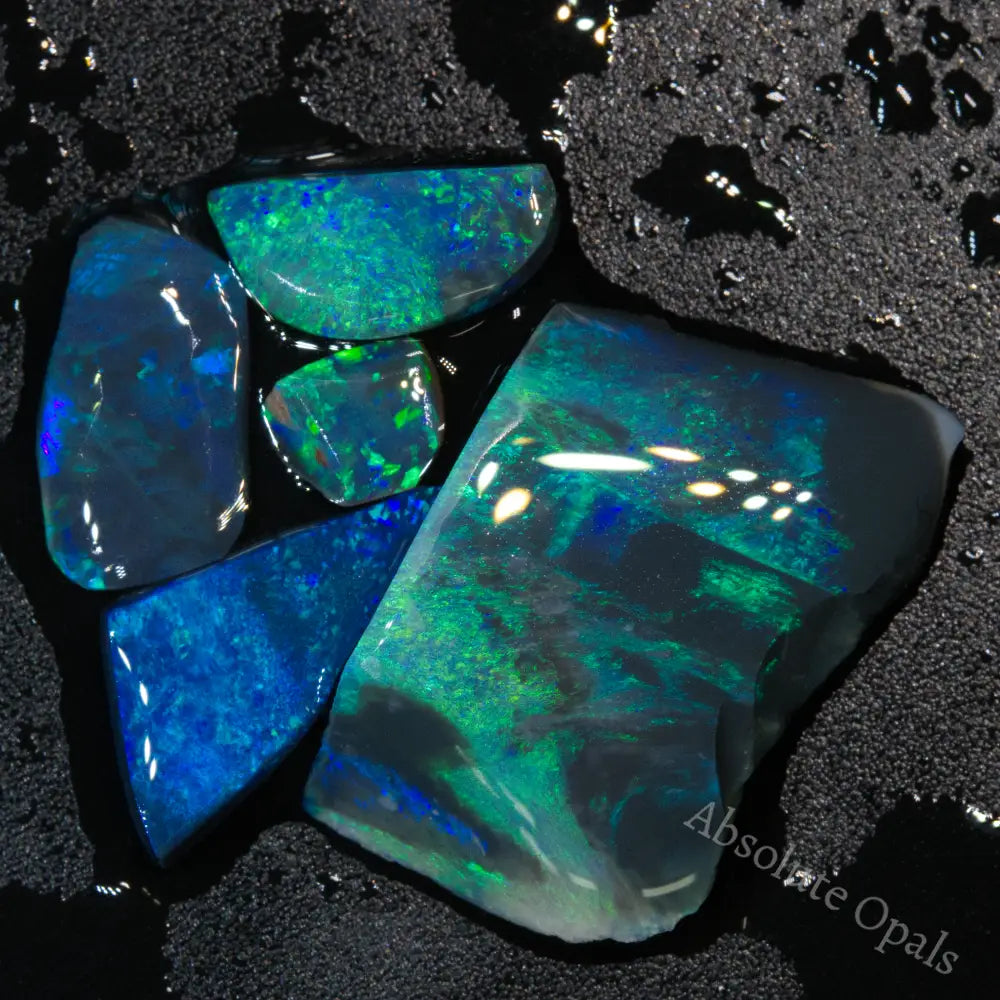 black  rough opal