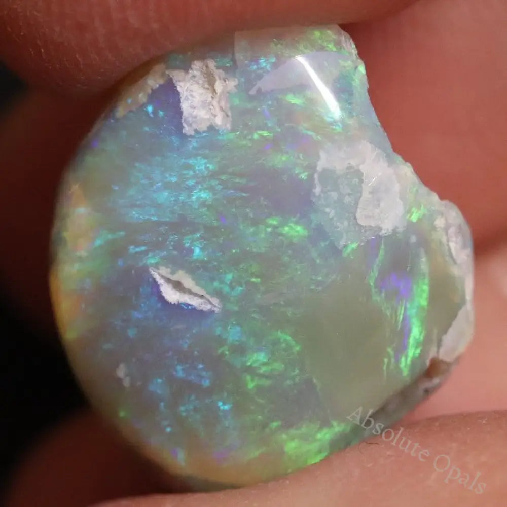 13.55 Cts Australian Semi Black Opal Rough Lightning Ridge Polished Specimen