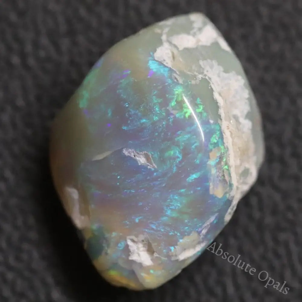 13.55 Cts Australian Semi Black Opal Rough Lightning Ridge Polished Specimen