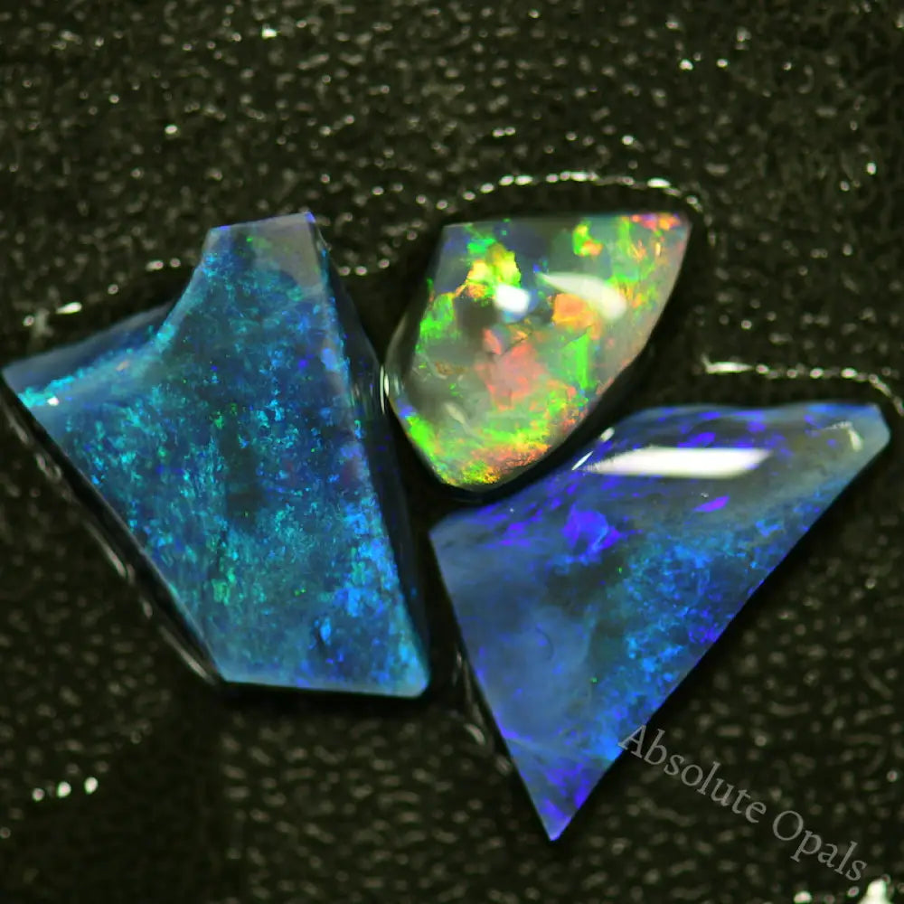 13.70 Cts Australian Rough Black Opal Parcel Rubs Lightning Ridge Cmr1