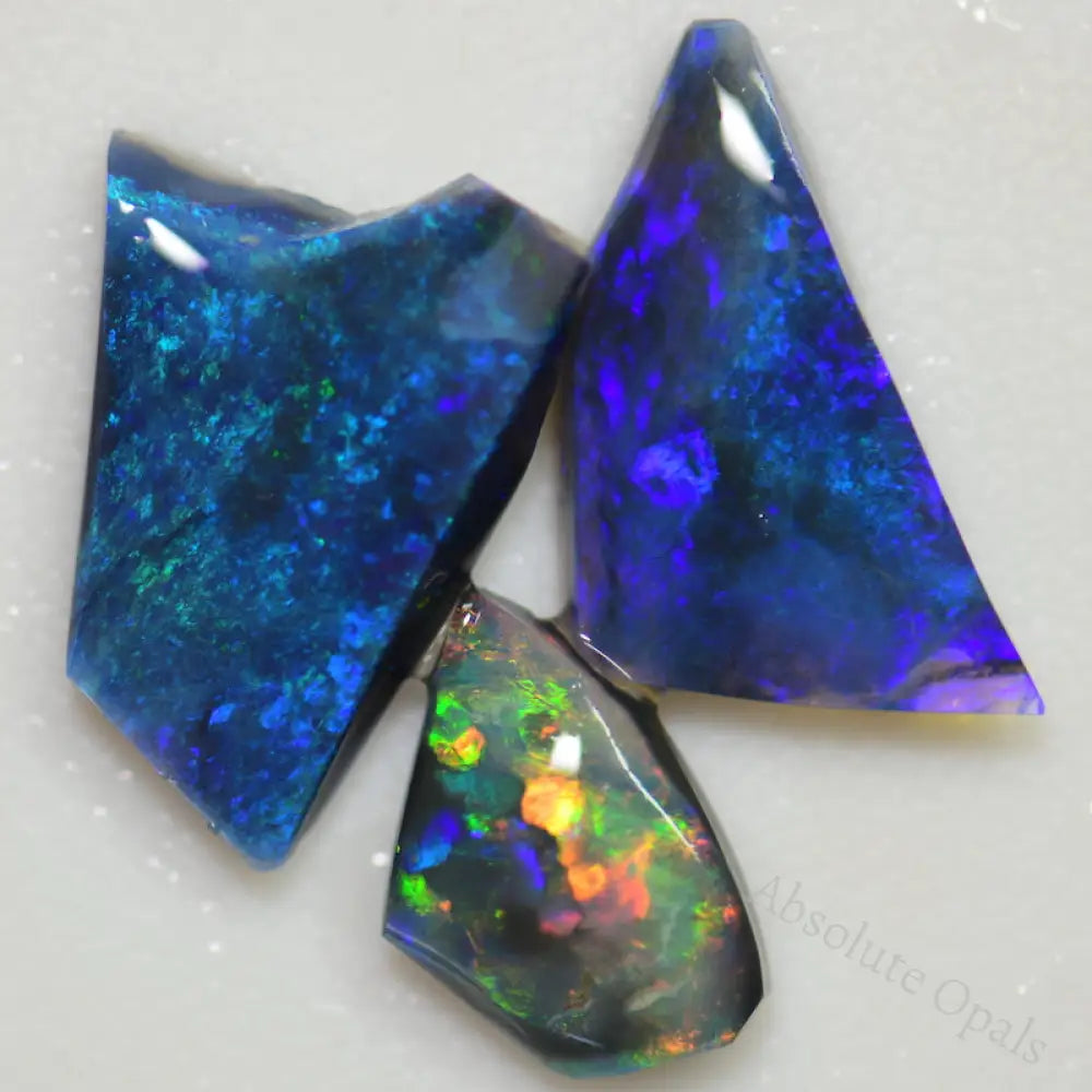 13.70 Cts Australian Rough Black Opal Parcel Rubs Lightning Ridge Cmr1