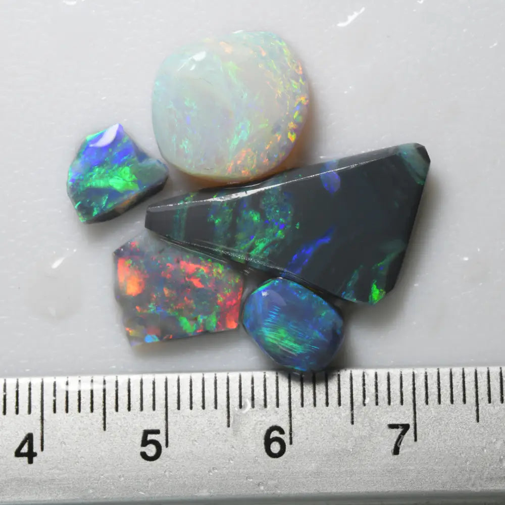 13.86 cts Rough Black Opal Rubs Parcel Lightning Ridge