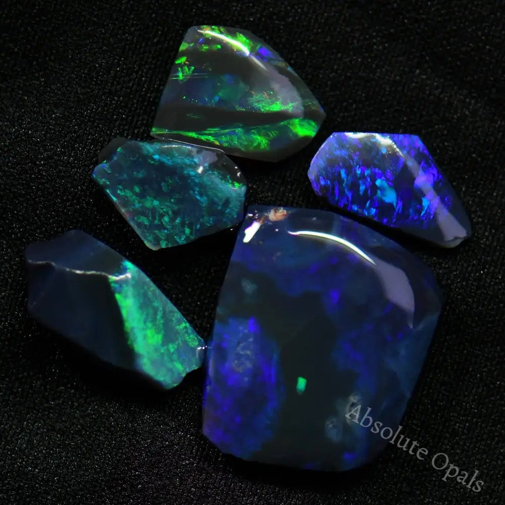 13.9 Cts Australian Black Rough Opal Parcel Lightning Ridge Cmr