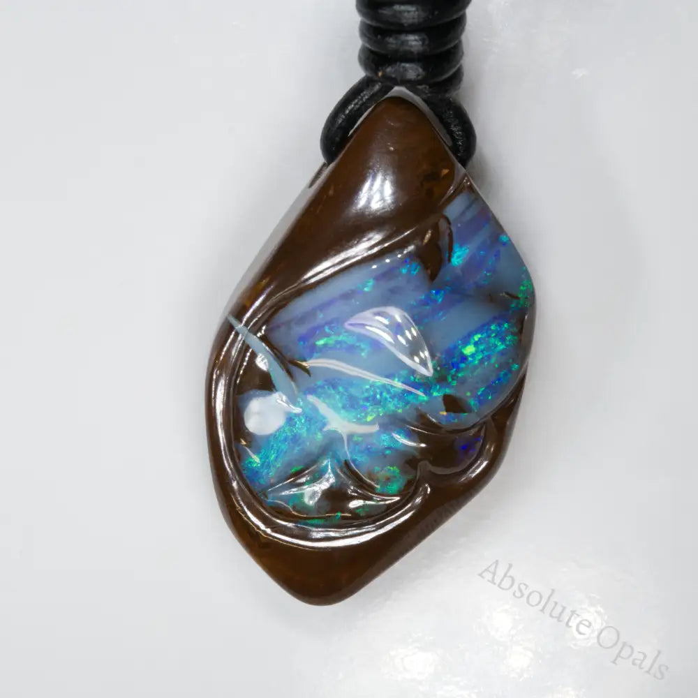 Boulder opal pendant