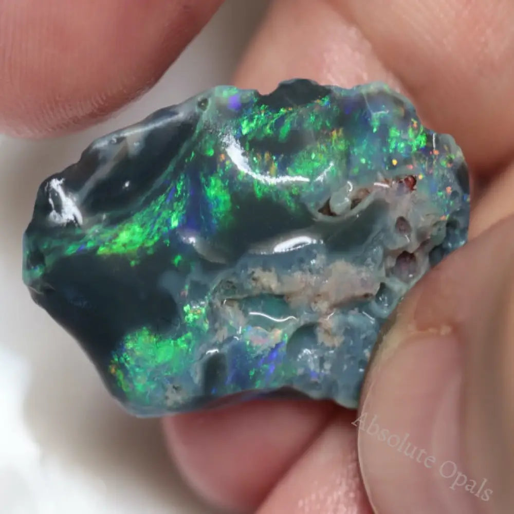 14.3 Cts Australian Rough Black Opal Lightning Ridge For Caving Cmr