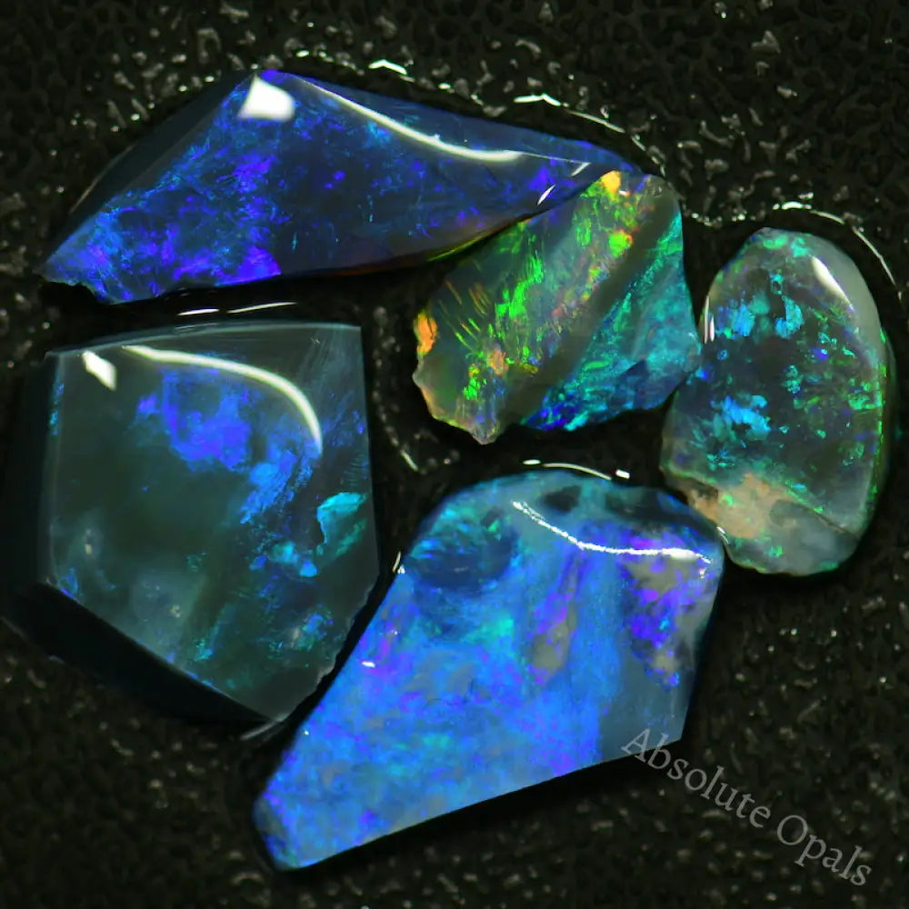 14.30 Cts Australian Rough Black Opal Parcel Rubs Lightning Ridge Cmr