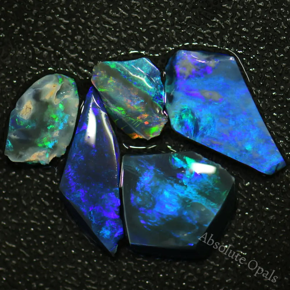 14.30 Cts Australian Rough Black Opal Parcel Rubs Lightning Ridge Cmr