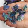 142 Cts Australian Lightning Ridge Black Opal Rough Carving Parcel 37 Pcs