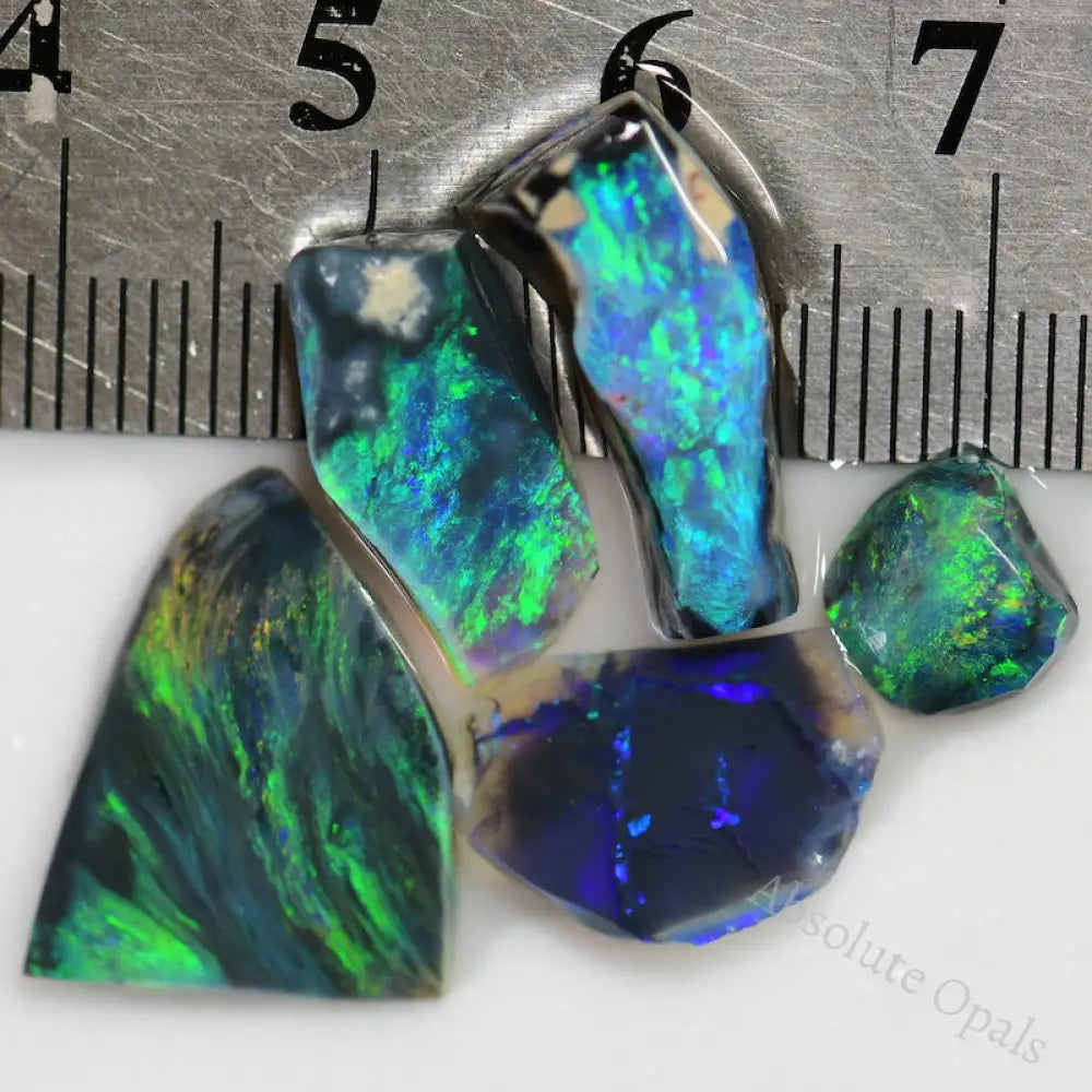 15.6 Cts Australian Rough Black Opal Parcel Rubs Lightning Ridge Cmr