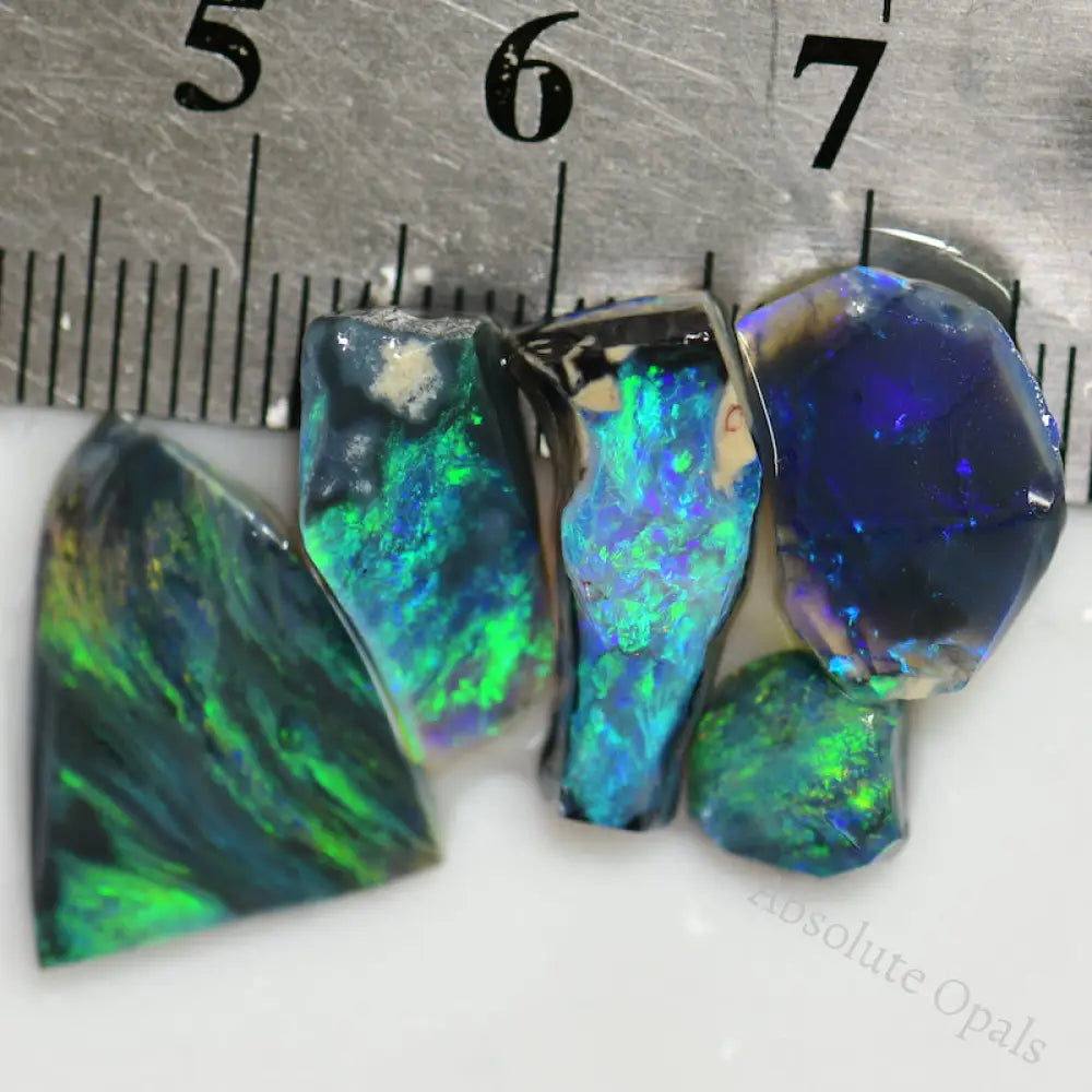 15.6 Cts Australian Rough Black Opal Parcel Rubs Lightning Ridge Cmr