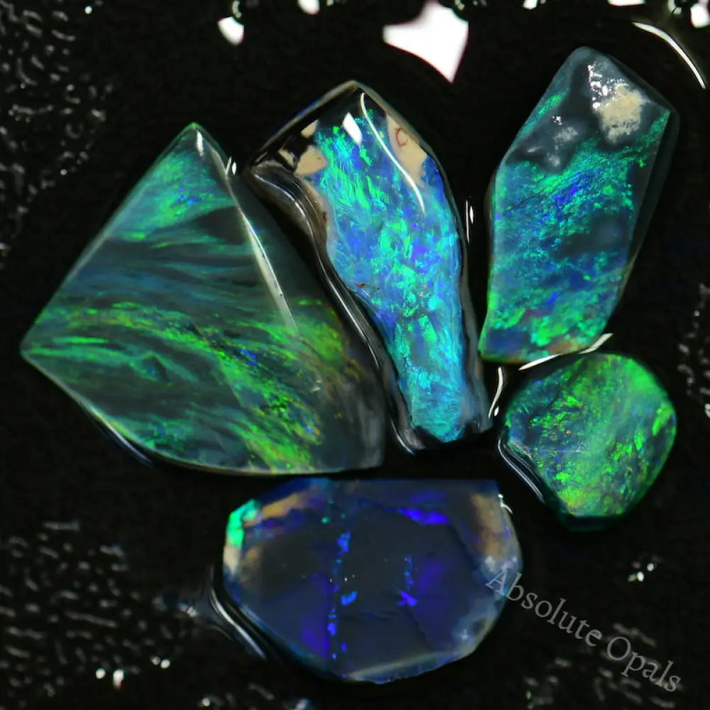 15.6 Cts Australian Rough Black Opal Parcel Rubs Lightning Ridge Cmr