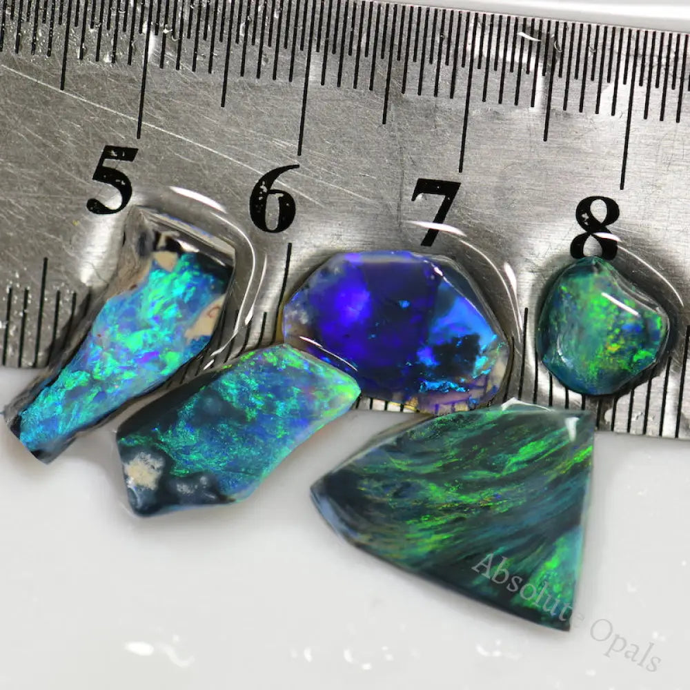 15.6 Cts Australian Rough Black Opal Parcel Rubs Lightning Ridge Cmr