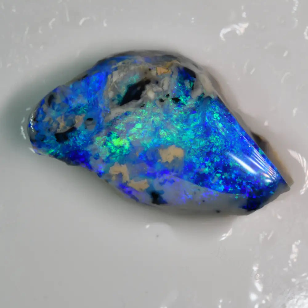 Australian Rough Black Opal, Rub Lightning Ridge