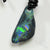 Australian Opal Drilled Greek Leather Mounted Pendant Necklace