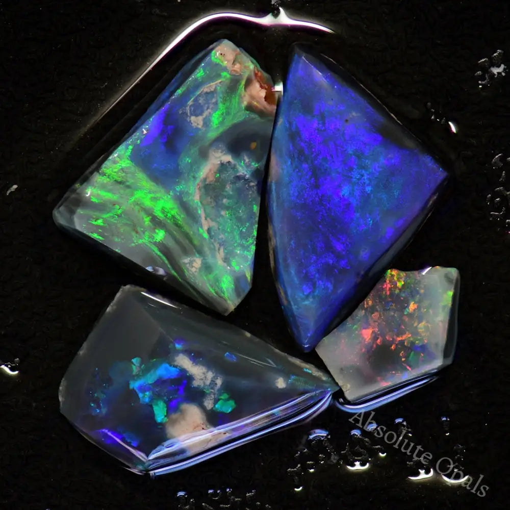 Australian Rough Black Opal Parcel, Rubs, Lightning Ridge