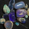 151.8 Cts Black Opal Rough Parcel Rubs 7.3-27.1X5.8-19.2X2.8-12.4Mm