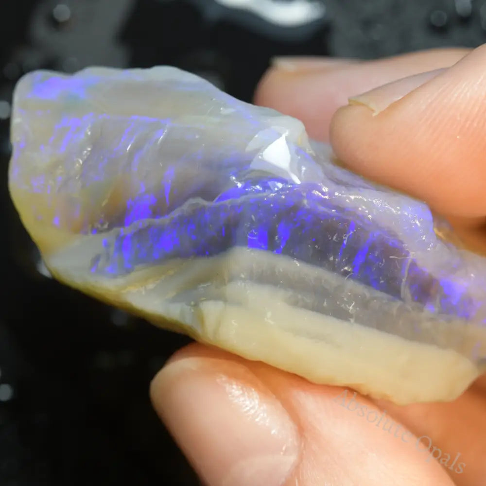 155 cts Australian Rough Opal Lightning Ridge -Electric Purple