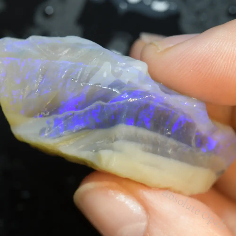 155 cts Australian Rough Opal Lightning Ridge -Electric Purple