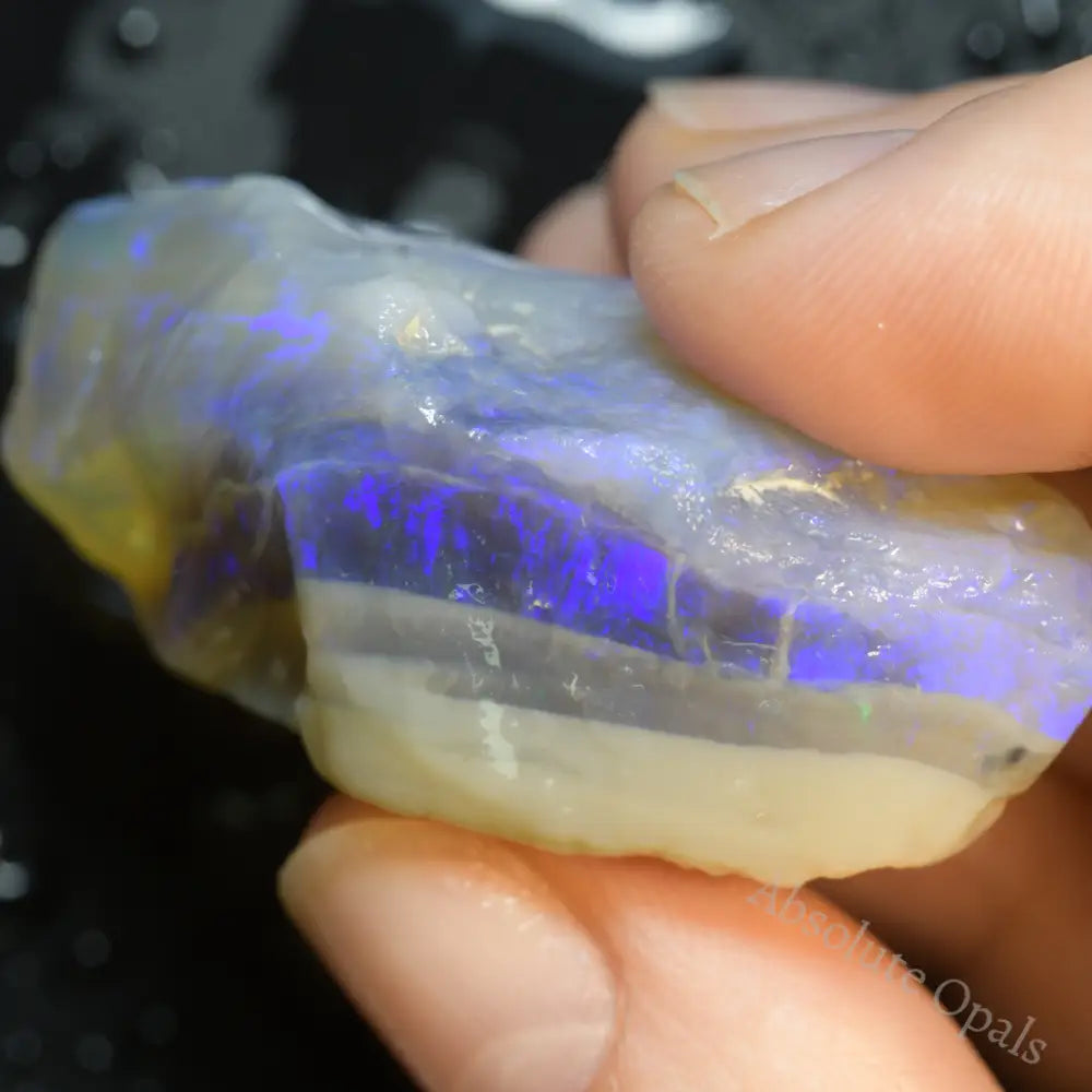 155 cts Australian Rough Opal Lightning Ridge -Electric Purple