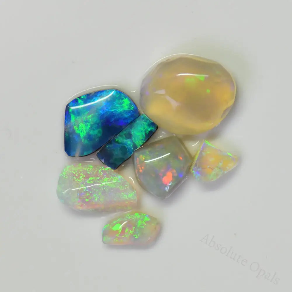 16.25 Cts Australian Opal Rough Parcel Rubs Lightning Ridge