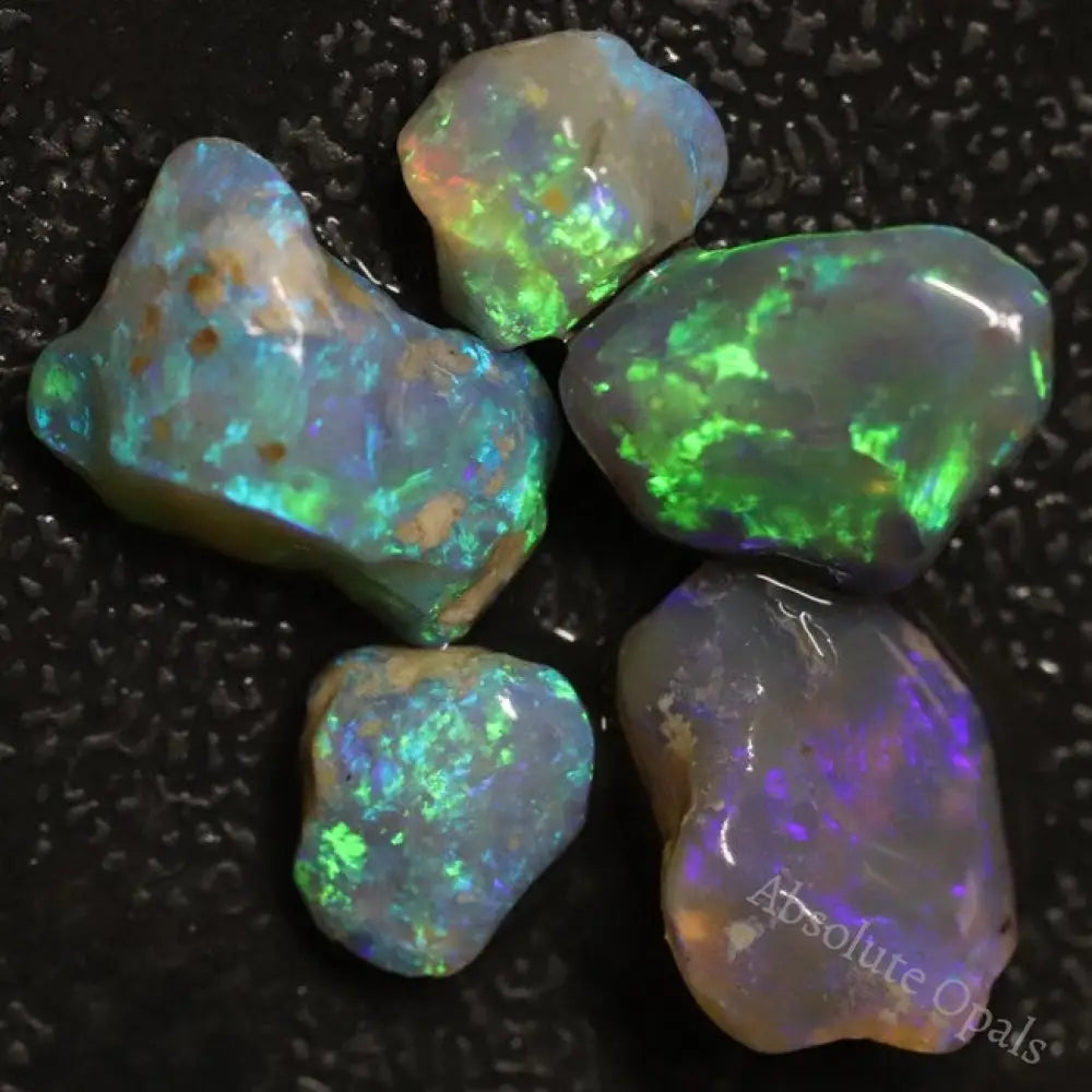 Australian Solid Semi Black Opal Rough Parcel, Lightning Ridge Stones