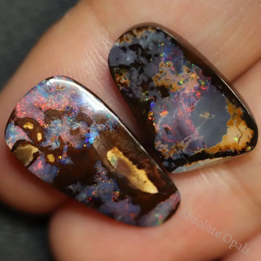 16.50 Cts Australian Boulder Opal Cut Loose Stone Parcel