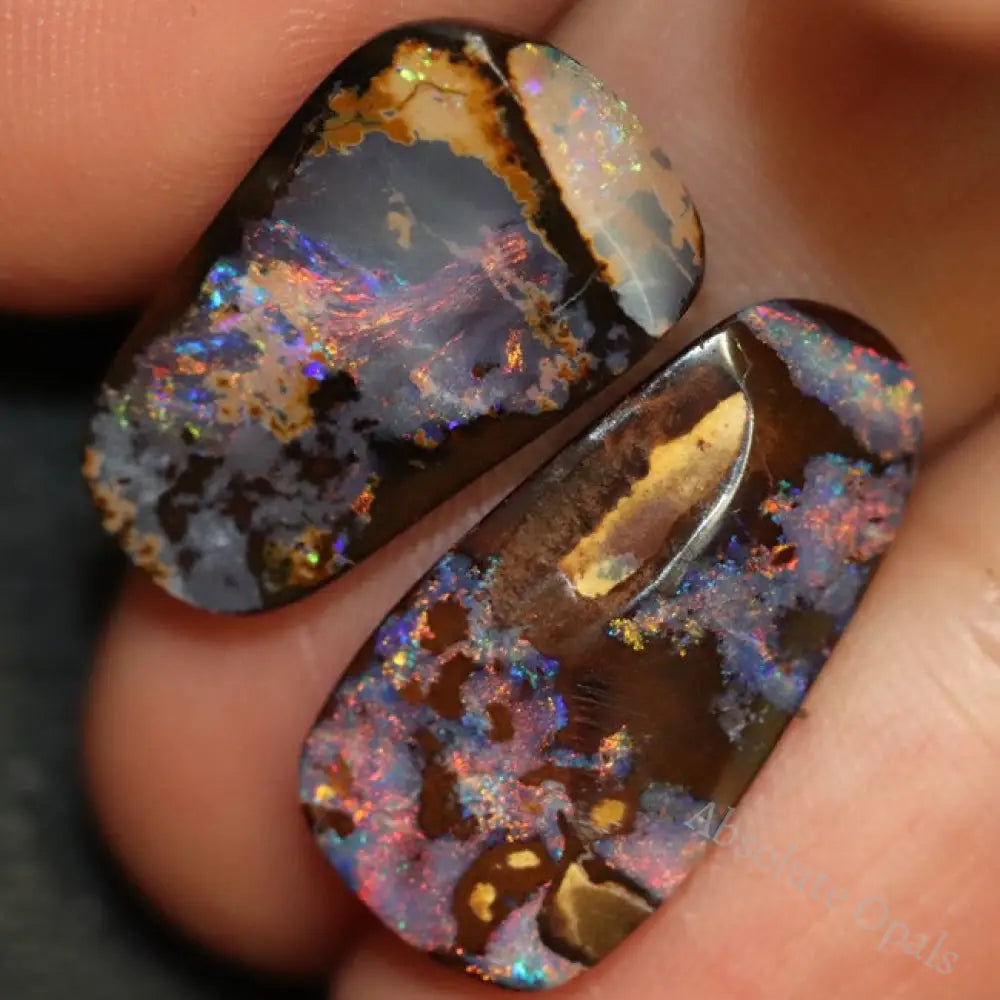 16.50 Cts Australian Boulder Opal Cut Loose Stone Parcel