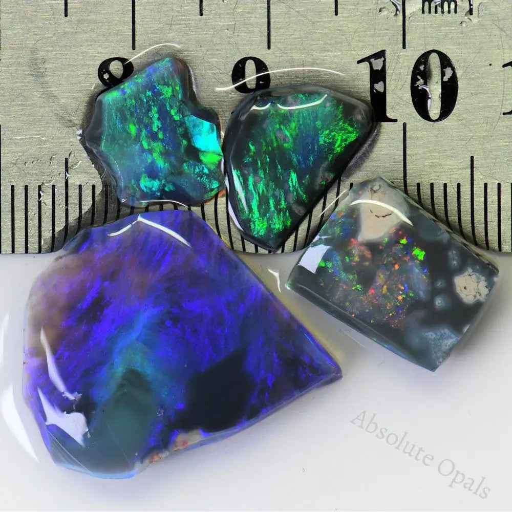 16.8 Cts Australian Rough Black Opal Parcel Rubs Lightning Ridge Cmr