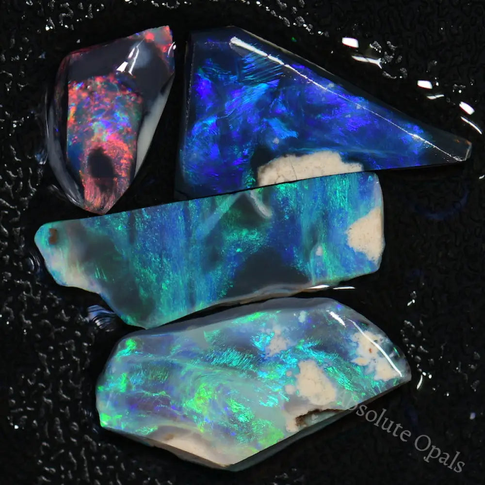 16.9 Cts Australian Black Opal Rough Parcel Lightning Ridge Rubs Cmr