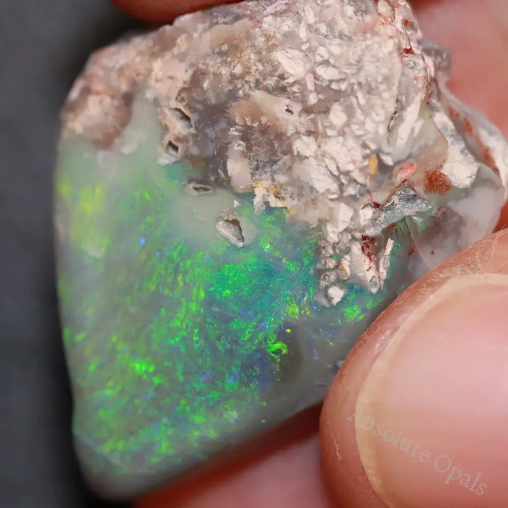 16.9 Cts Australian Opal Rough Lightning Ridge Polished Specimen Solid